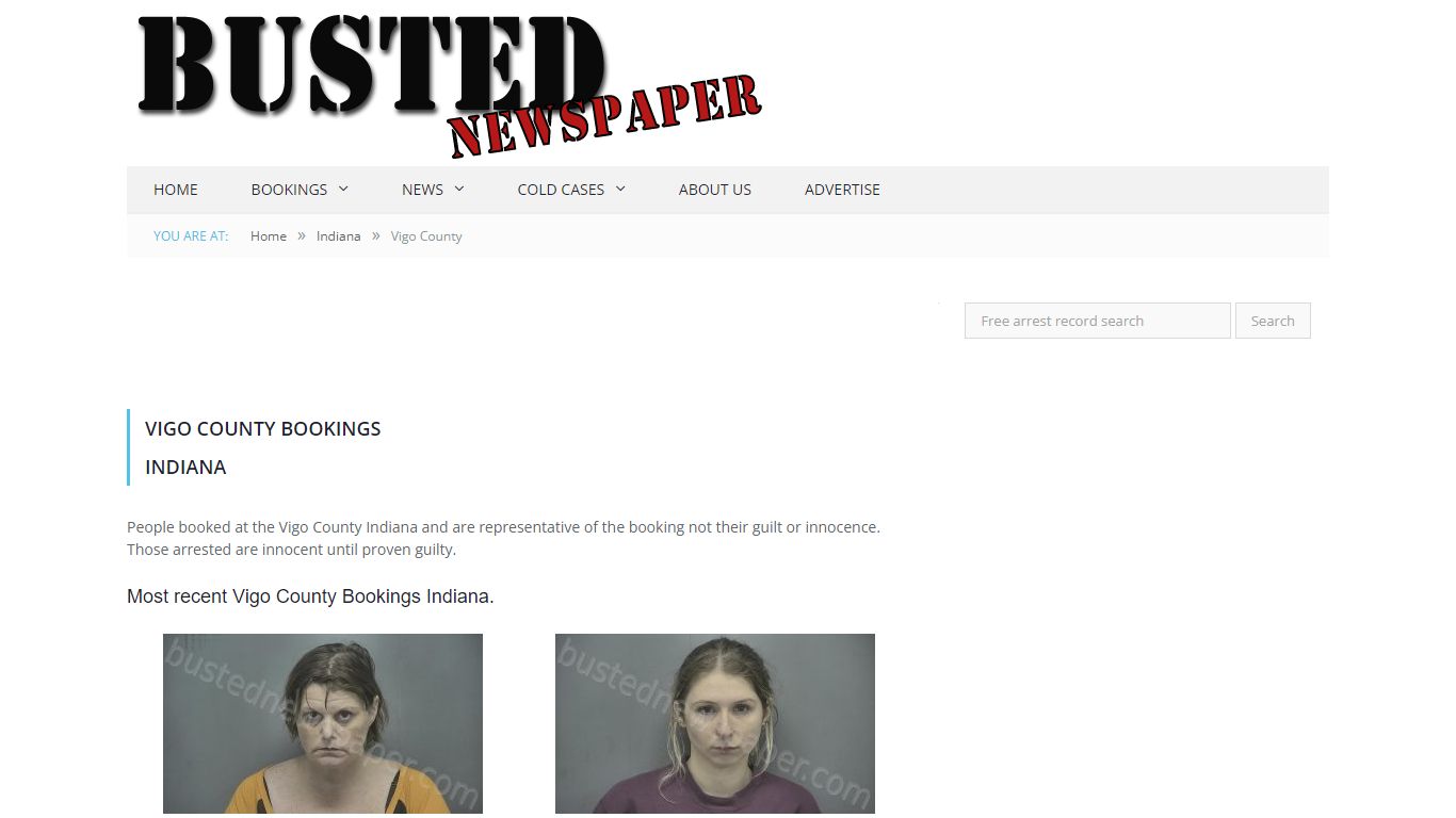 Vigo County, IN Mugshots - BUSTEDNEWSPAPER.COM